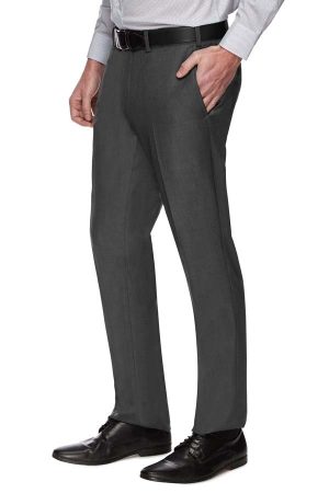 Tailored Mid Grey Pure Wool Trousers