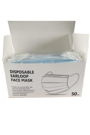 Disposable Earloop Facemask (Box of 50)