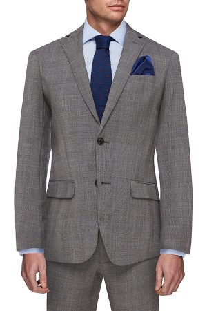 Pure Wool 1 trouser suit - Charcoal Check